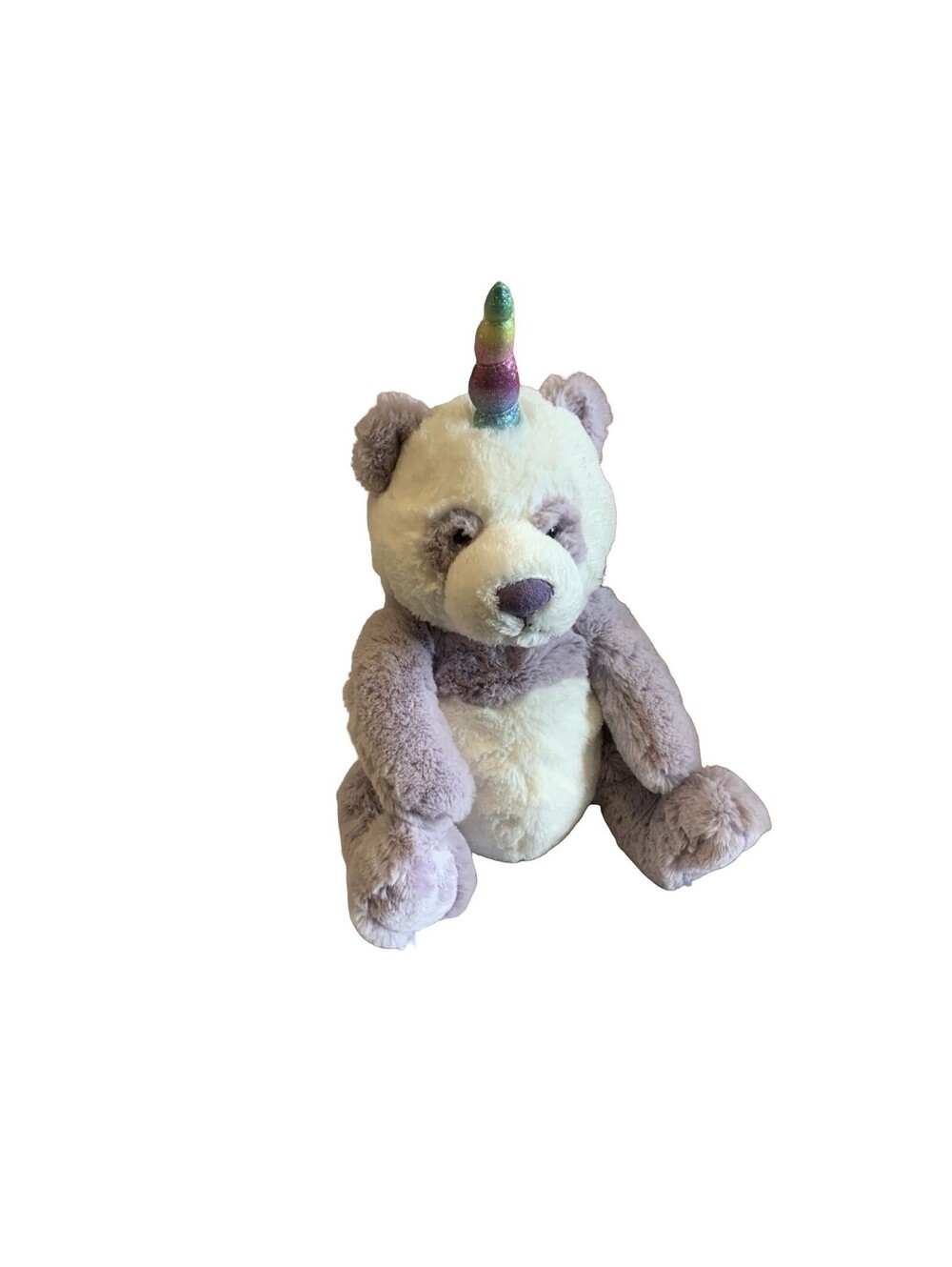 Gund Glitz Purple Pandacorn Plush Panda Bear Unicorn Stuffed Animal 10”
